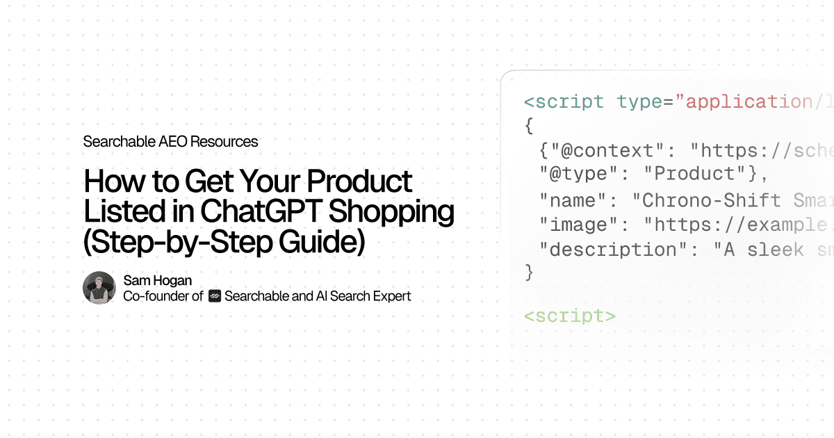 How to Get Your Product Listed in ChatGPT Shopping (Step-by-Step Guide) hero image